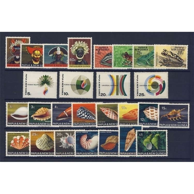 PAPUA NUOVA GUINEA 1968 Annata Completa 27v MNH**