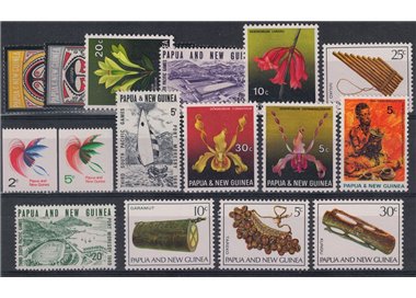 PAPUA NUOVA GUINEA 1969 Annata Completa 16v MNH**