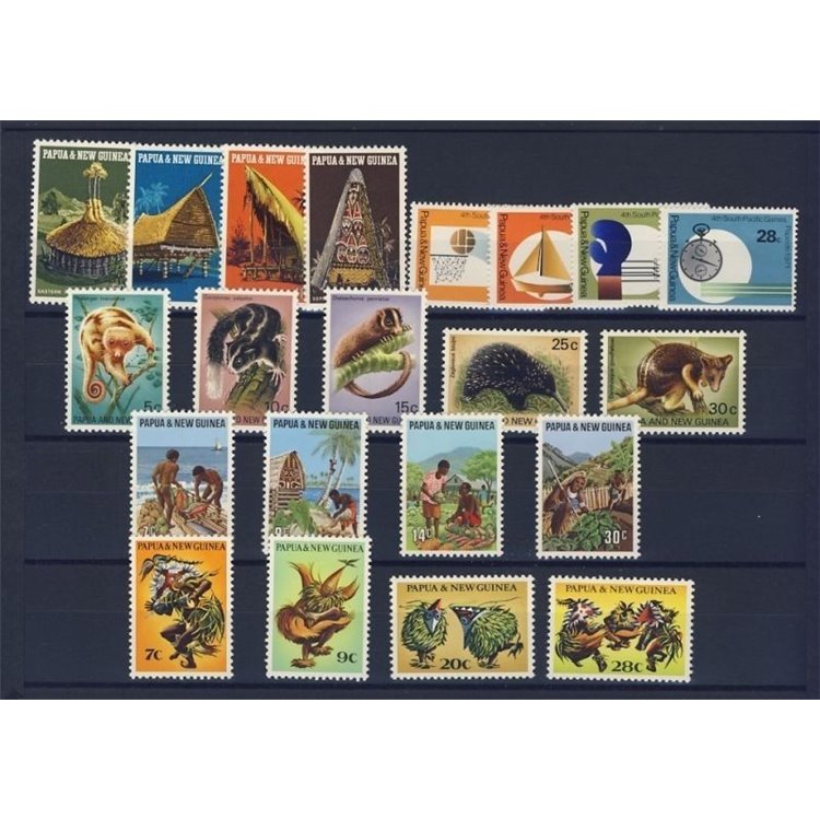 PAPUA NEW GUINEA 1971 Complete YearSet 21v MNH**