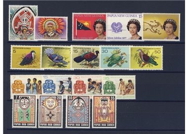 PAPUA NEW GUINEA 1977 Complete YearSet 18v MNH**