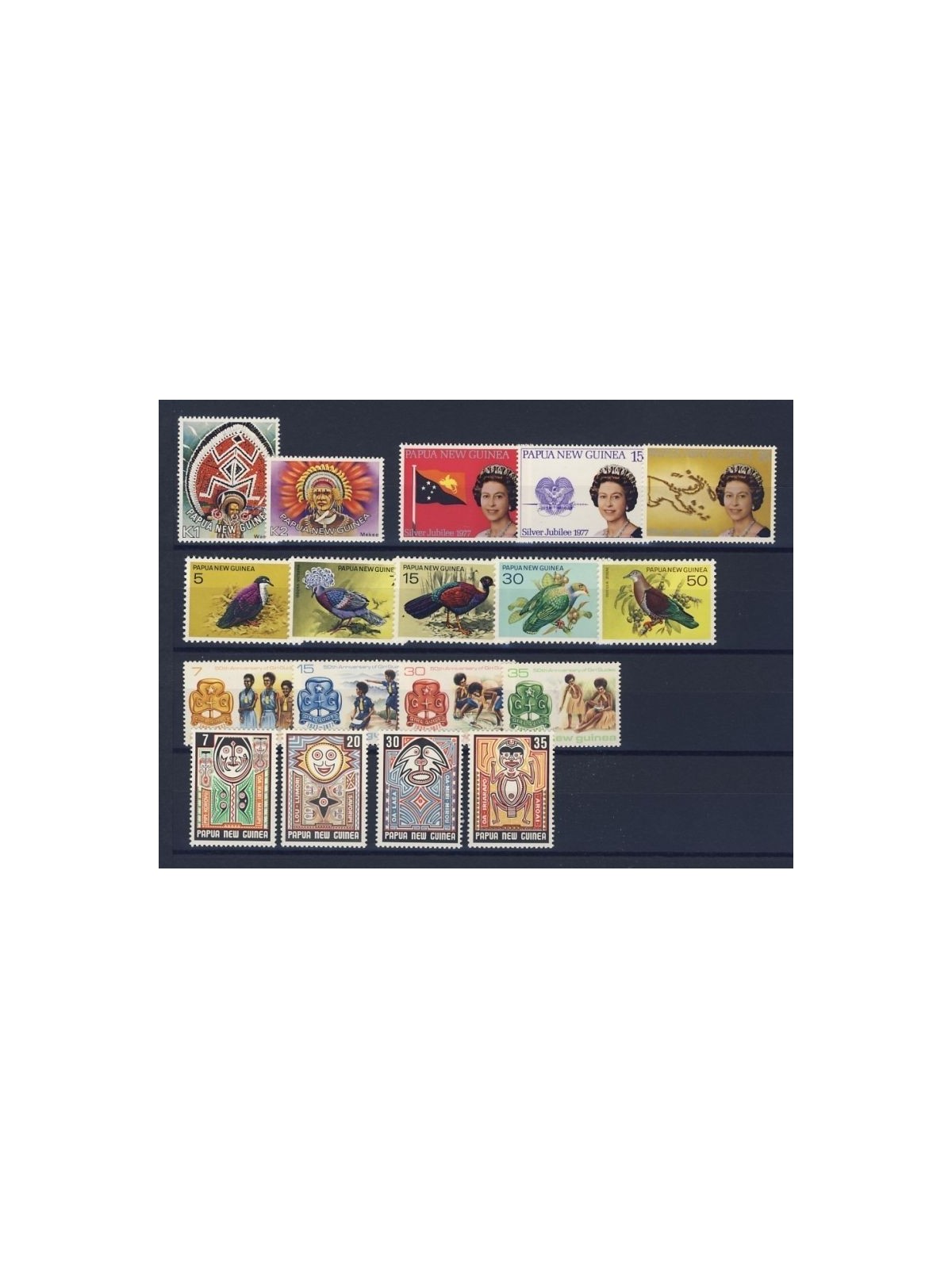 PAPUA NEW GUINEA 1977 Complete YearSet 18v MNH**