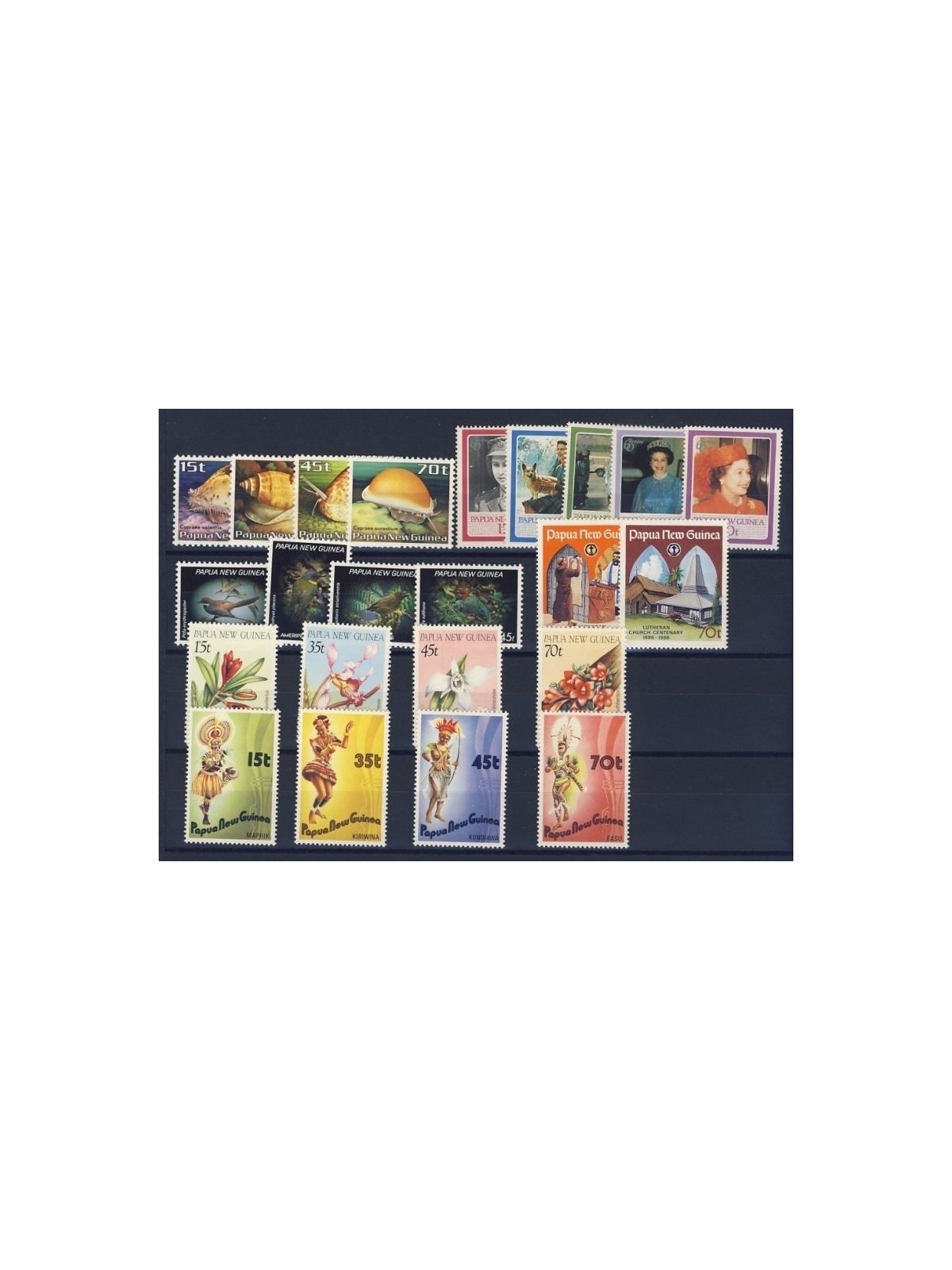 PAPUA NEW GUINEA 1986 Complete Year 23v MNH**
