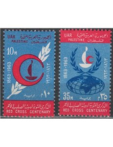PALESTINA 1963 Croce Rossa 2v MNH**