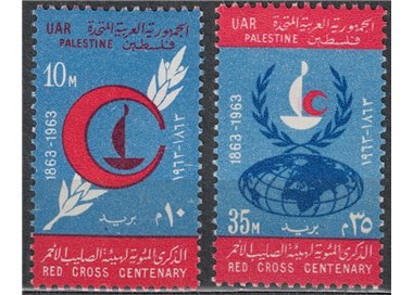 PALESTINE 1963 Red Cross 2v MNH**