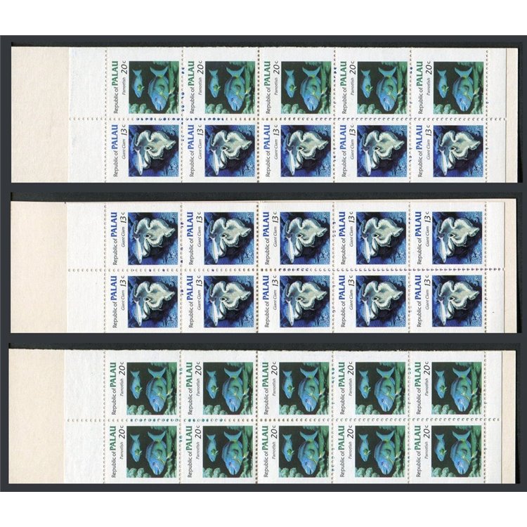 PALAU 1984 Fauna marina - Marine life 3 LB MNH**