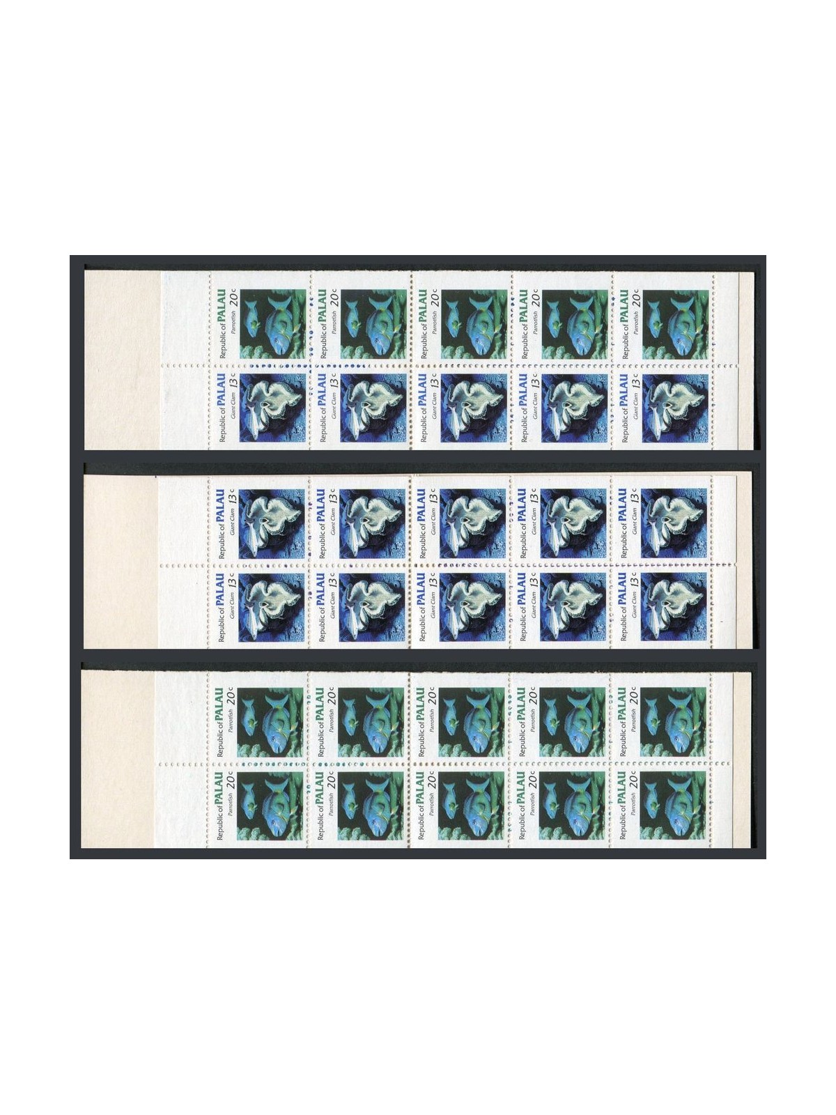 PALAU 1984 Marine fauna - Marine life 3 booklet MNH**