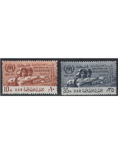 PALESTINE 1960 World Refugee Year 2v MNH**