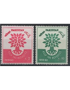 PAKISTAN 1960 World Refugee Year 2v MNH**