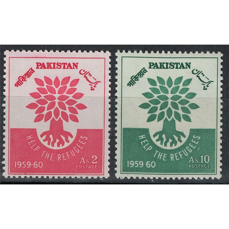 PAKISTAN 1960 Anno mondiale del rifugiato 2v MNH**