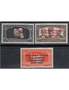 PANAMA 1960 World Refugee Year 3v MNH**