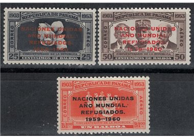 PANAMA 1960 Anno mondiale del rifugiato 3v MNH**