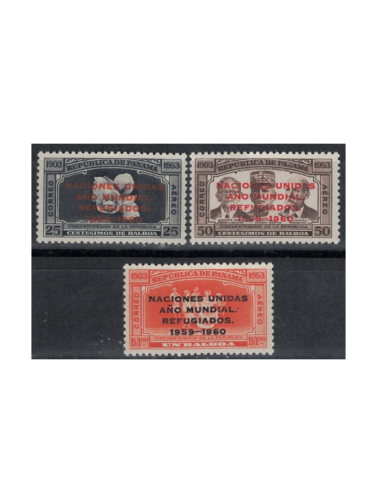 PANAMA 1960 Anno mondiale del rifugiato 3v MNH**