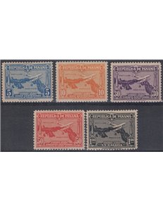 PANAMA 1930 Serie ordinaria, posta aerea 5v MH*
