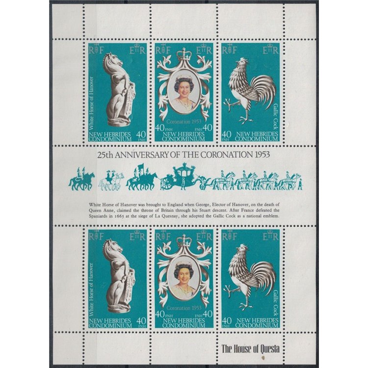 NUOVE EBRIDI 1978 Silver Jubilee MF MNH** (E)