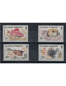 POLINESIA FRANCESE 1962 Fauna marina, Pesci 4v MNH**