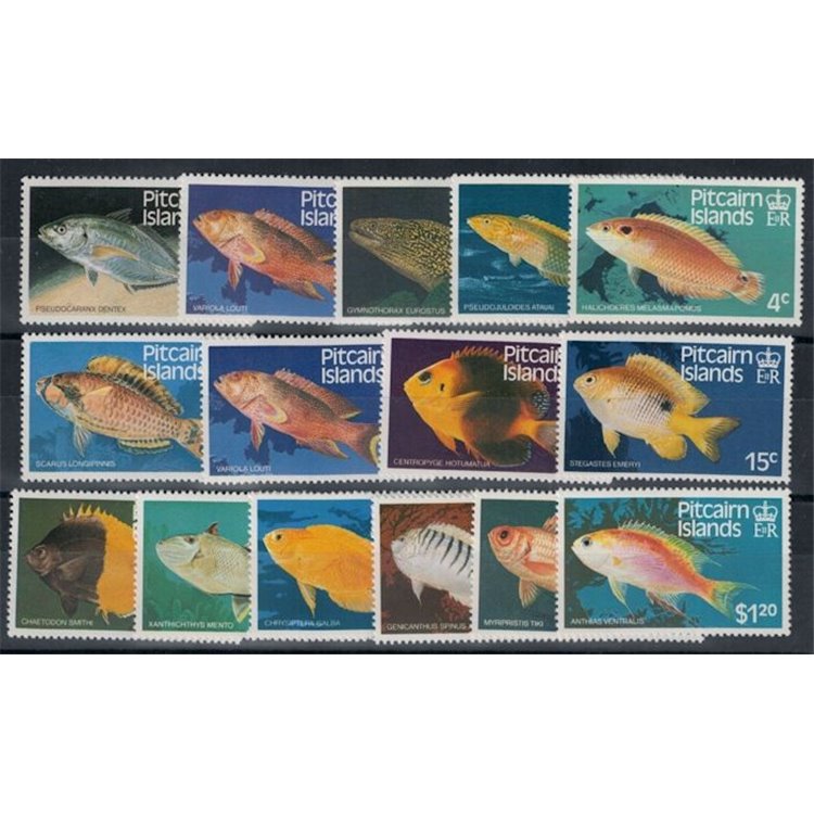 PITCAIRN 1984 Marine fauna, fish 13v MNH**