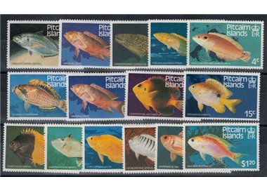 PITCAIRN 1984 Marine fauna, fish 13v MNH**