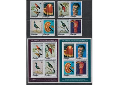 PENRHYN 1978 James Cook, birds 8 v [:] + 2 s/s