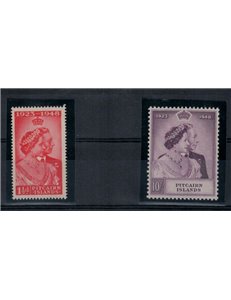 PITCAIRN 1949 Nozze d'argento reali 2v MNH**