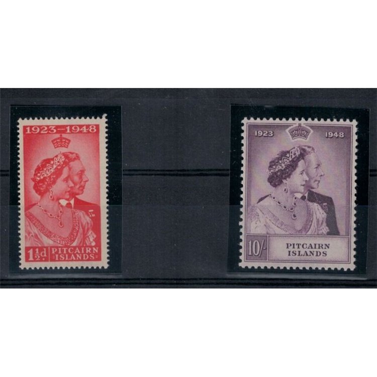 PITCAIRN 1949 Royal Silver Wedding 2v MNH**