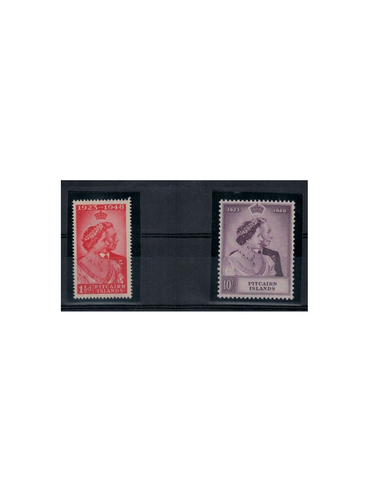 PITCAIRN 1949 Nozze d'argento reali 2v MNH**