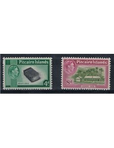 PITCAIRN 1951 Serie ordinaria, Giorgio VI 2v MNH**