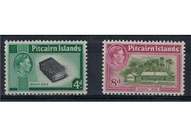 PITCAIRN 1951 Serie ordinaria, Giorgio VI 2v MNH**