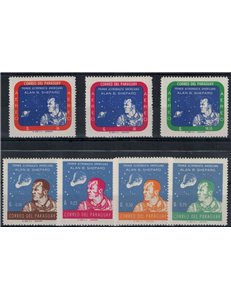 PARAGUAY 1962 Alan Barlett Shepard 7v MNH**