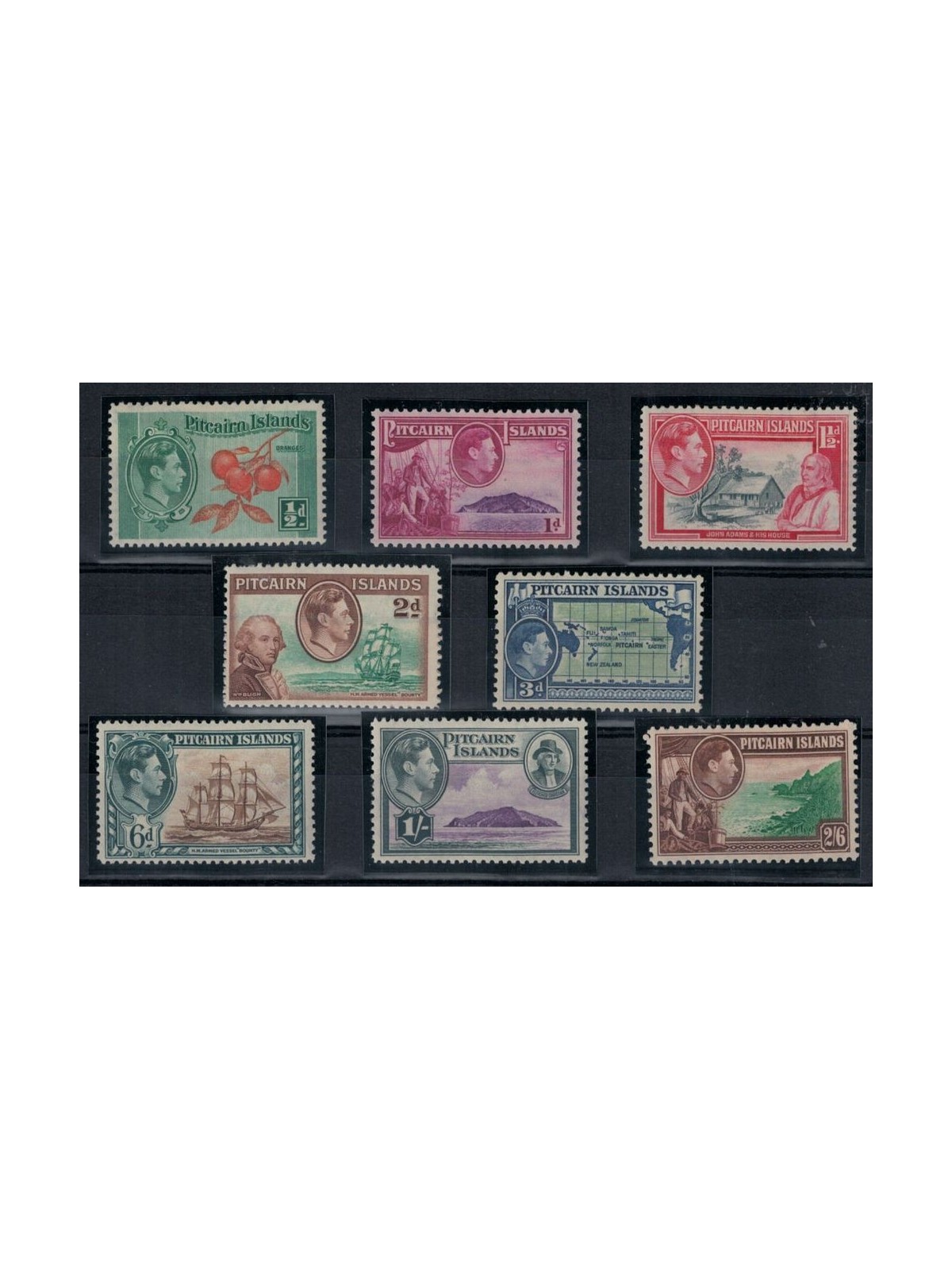 PITCAIRN 1940 Ordinary, George VI 8v MH*