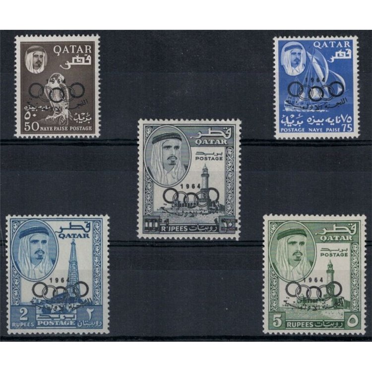 QATAR 1964 Giochi olimpici di Tokyo 5v MNH**