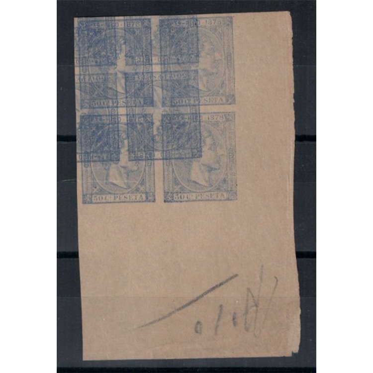 PORTO RICO 1878 Quartina Alfonso XII - 50c. di pesetas oltremare ©