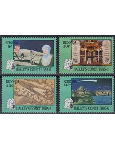 REDONDA 1986 Halley's Comet 4v MNH**