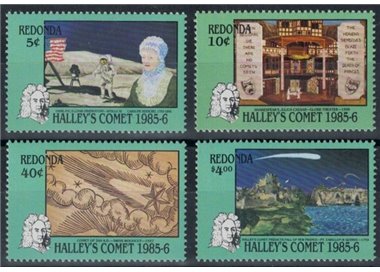 REDONDA 1986 Cometa di Halley 4v MNH**