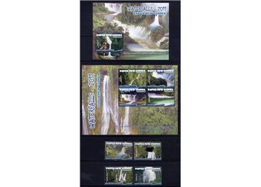 PAPUA NUOVA GUINEA 2011 Cascate - Waterfalls 4v + 2 BF MNH**