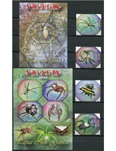 PAPUA NUOVA GUINEA 2010 Ragni - Spiders 4v + 2 BF MNH**