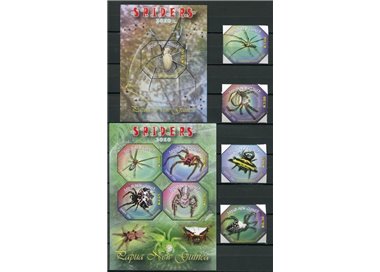 PAPUA NUOVA GUINEA 2010 Ragni - Spiders 4v + 2 BF MNH**