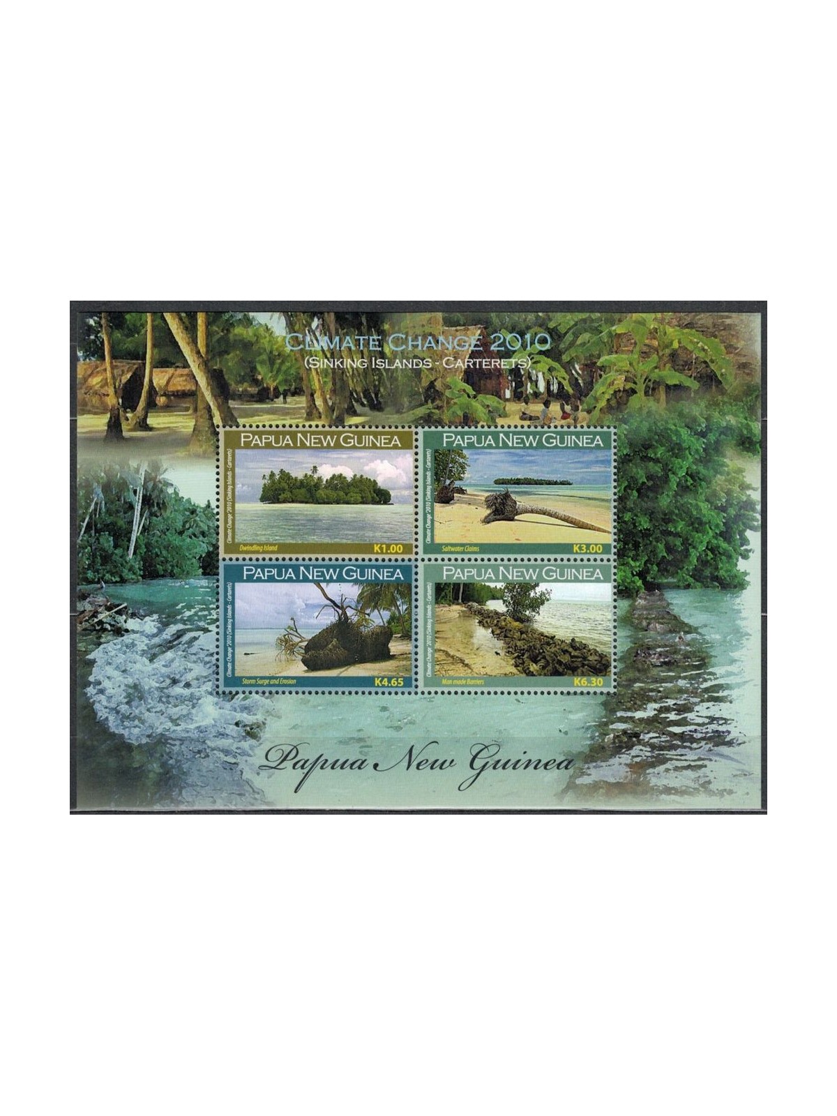 PAPUA NUOVA GUINEA 2010 Cambiamento climatico - Climate changes 1 BF MNH**
