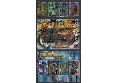 PAPUA NEW GUINEA 2012 Aboriginal Art 4v + 2 s/s MNH**