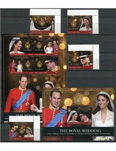 PAPUA NEW GUINEA 2011 Royal Wedding - Royal Wedding 4v + 2 s/s MNH**