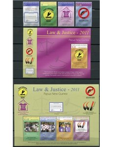 PAPUA NUOVA GUINEA 2011 Sicurezza urbana - Law & Justice 4v + 2 BF MNH**
