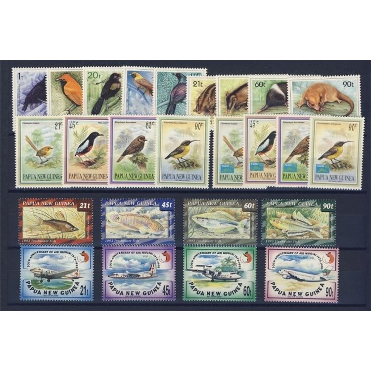 PAPUA NEW GUINEA 1993 Complete YearSet 25v MNH**