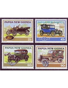 PAPUA NUOVA GUINEA 1994 Auto storiche 4v MNH**