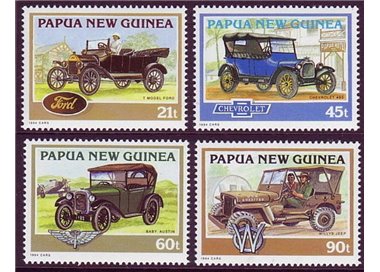 PAPUA NEW GUINEA 1994 Historic cars 4v MNH**