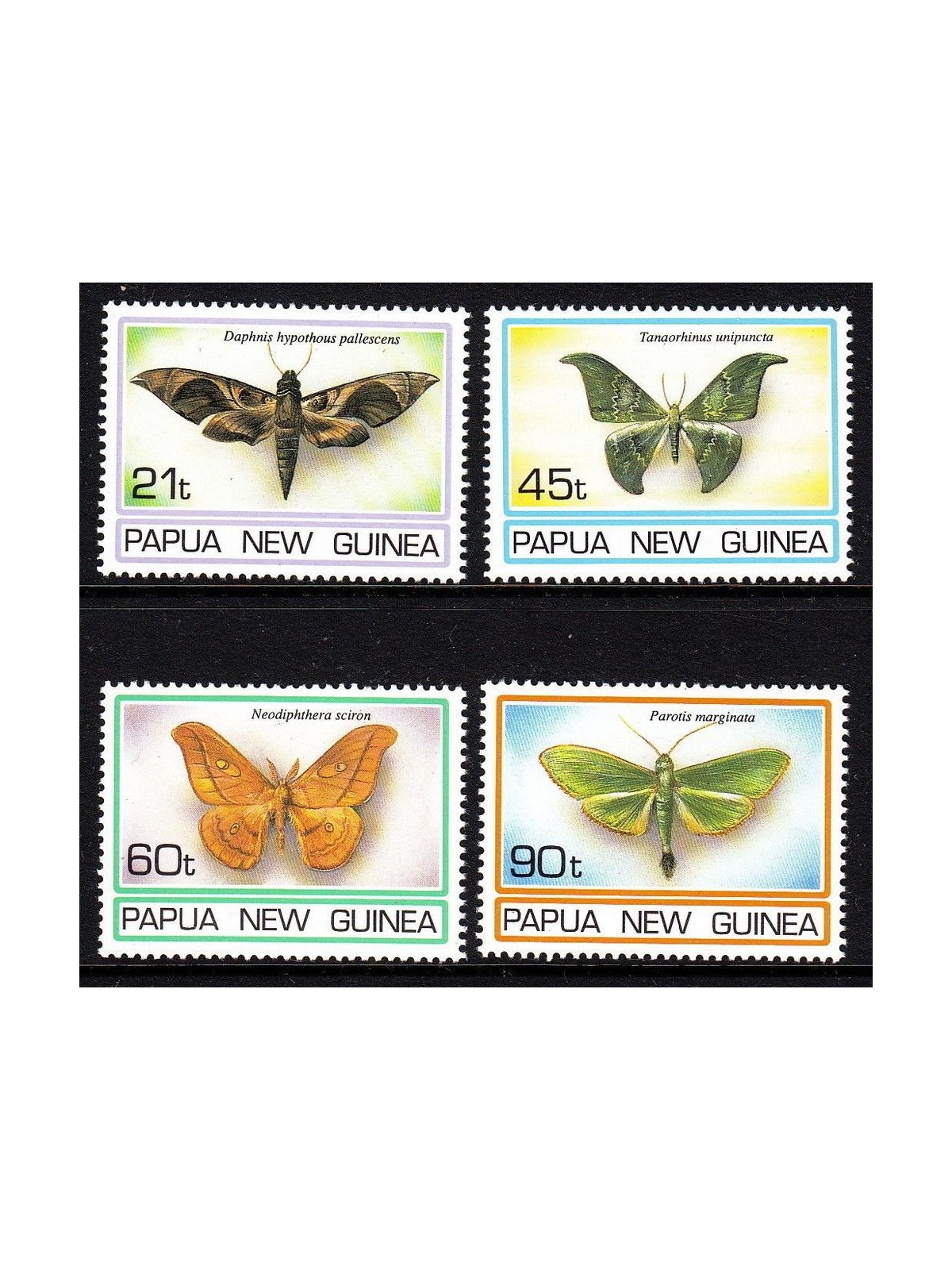 PAPUA NEW GUINEA 1994 Moths - Moth 4v MNH**