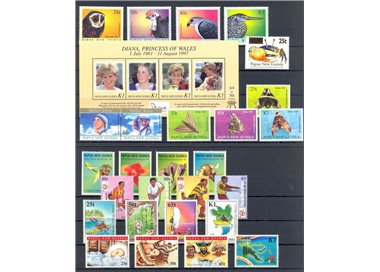PAPUA NEW GUINEA 1998 Complete YearSet 27v + 1 s/s MNH**
