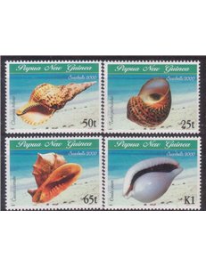 PAPUA NEW GUINEA 2000 Shells 4v MNH**