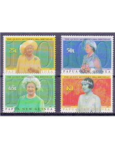 PAPUA NEW GUINEA 2000 Queen's Birthday - Queen Mother 4v MNH**