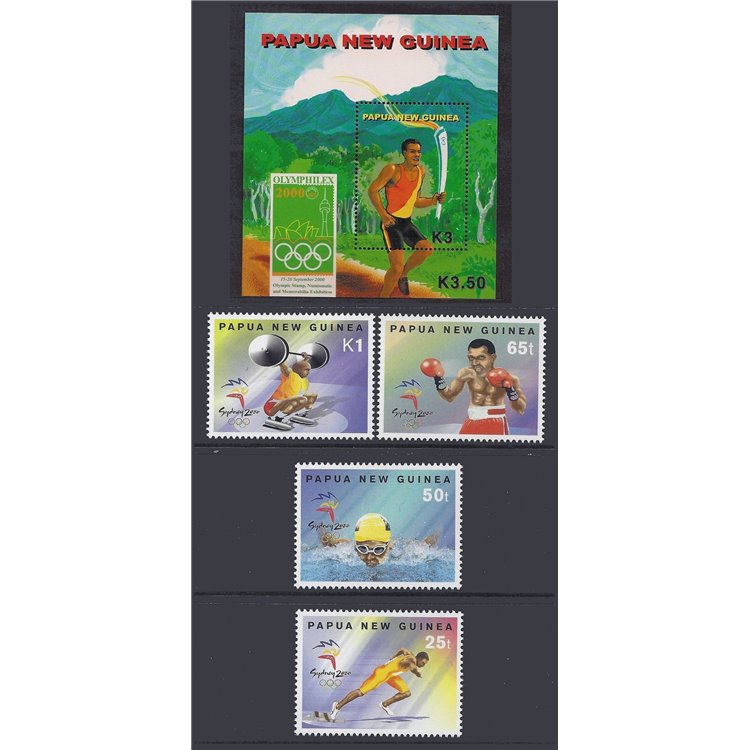PAPUA NUOVA GUINEA 2000 Giochi olimpici di Sidney 4v + 1 BF MNH**
