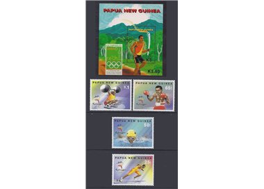 PAPUA NEW GUINEA 2000 Sydney Olympic Games 4v + 1 s/s MNH**