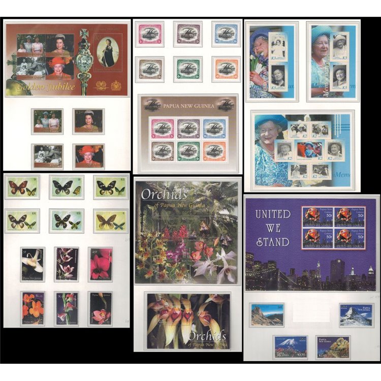 PAPUA NEW GUINEA 2002 Complete YearSet 26v + 8 s/s MNH**